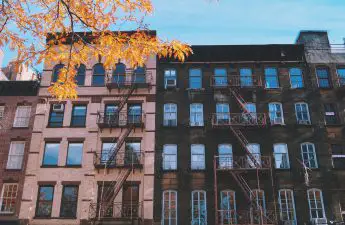 big city brick rental apartment building