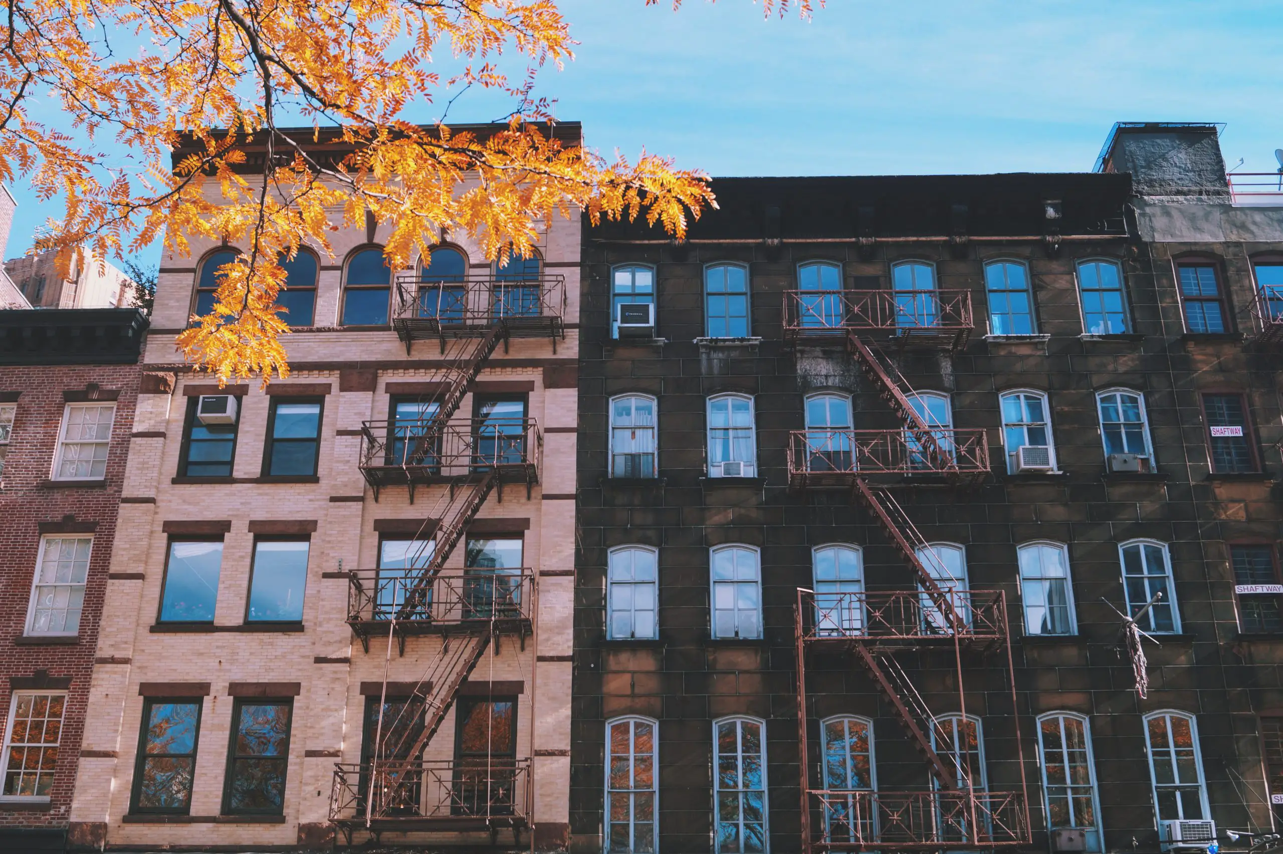 big city brick rental apartment building